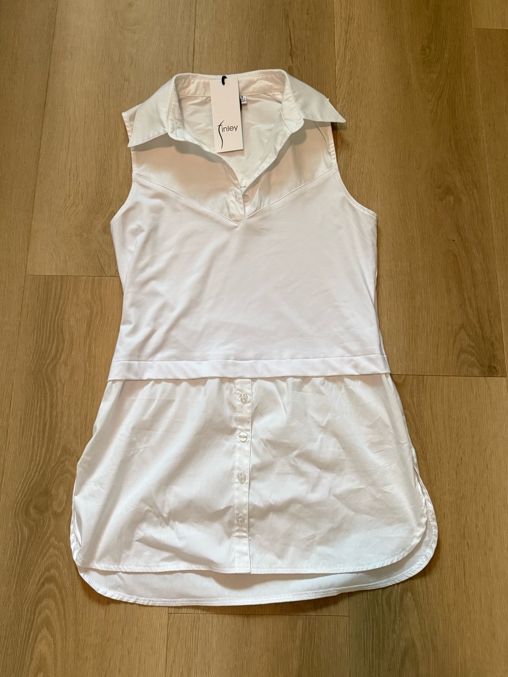 FINLEY layering shirt tank in white womens small nwt